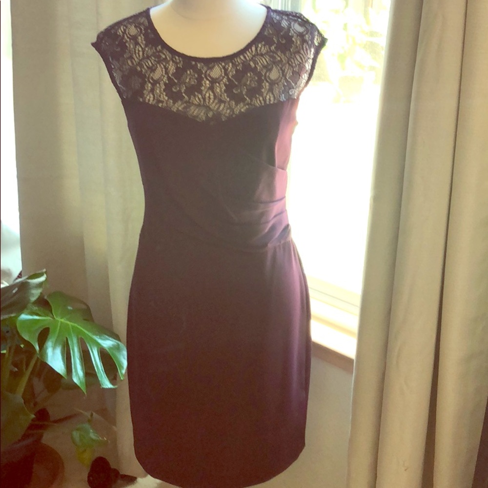 Purple lace dress